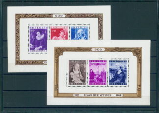 BELGIUM, PAINTINGS, PAIR OF SOUVENIR SHEET 1949, NEVER HINGED / <i>Belgien, Gemälde, Paar Blockausgaben von 1949, postfrisch</i>