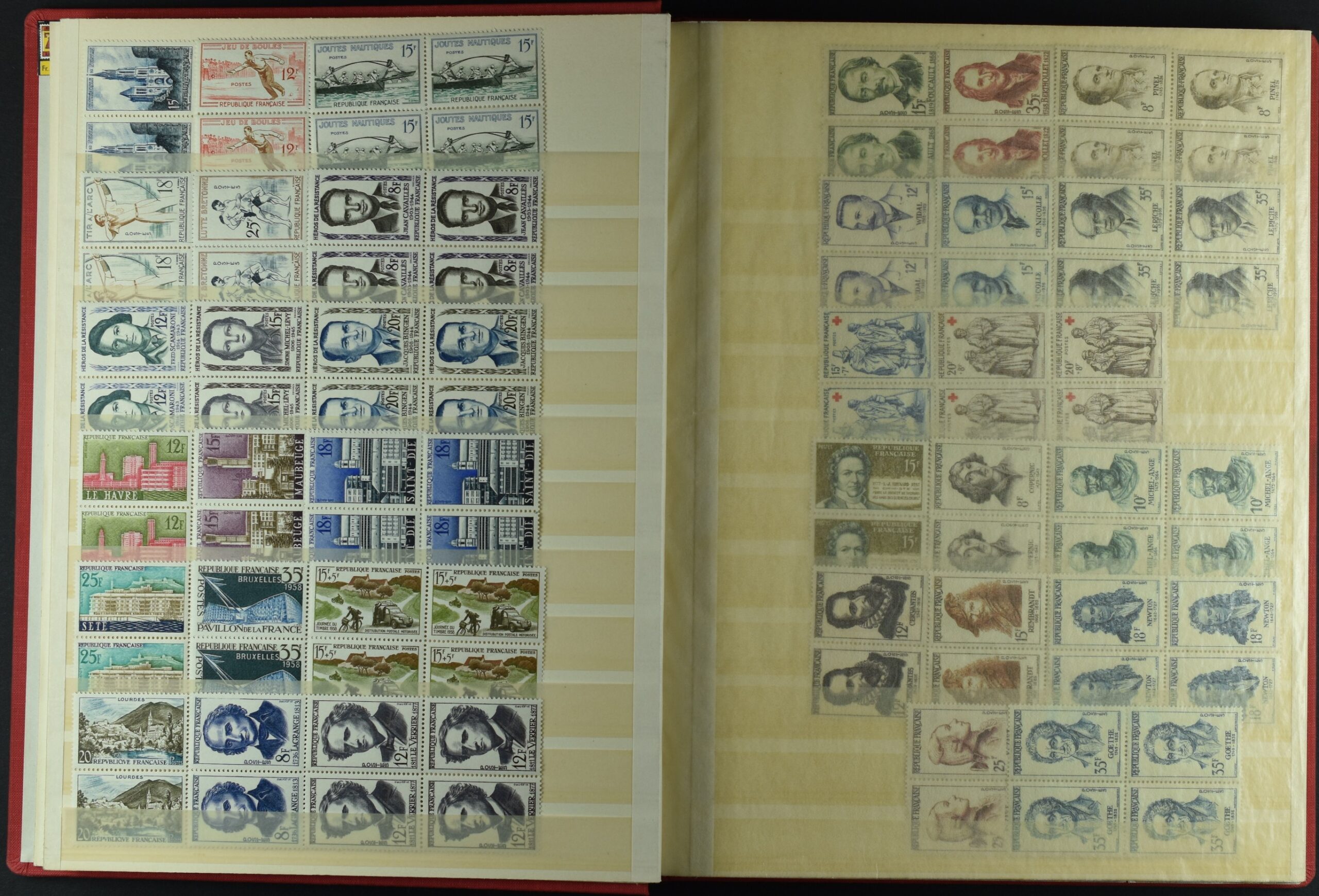 FRANCE, COLLECTION BLOCKS OF 4 NEVER HINGED <i>Sehr schöne Sammlung Frankreich in Viererblocks, postfrisch, Yvert-Katalogwert €5’200</i> - Image 4
