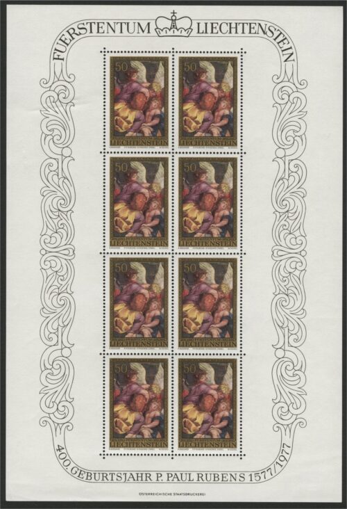 LIECHTENSTEIN, RUBENS MINISHEETS 1976 MNH <i>LIECHTENSTEIN, Rubens 1976, postfrisch in Kleinbogen.</i> - Image 2