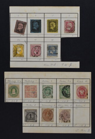 GERMANY, GROUP OLD STATES ON PAGES / <i>Deutschland, Sammlung altdeutscher Staaten auf Albumseiten</i>
