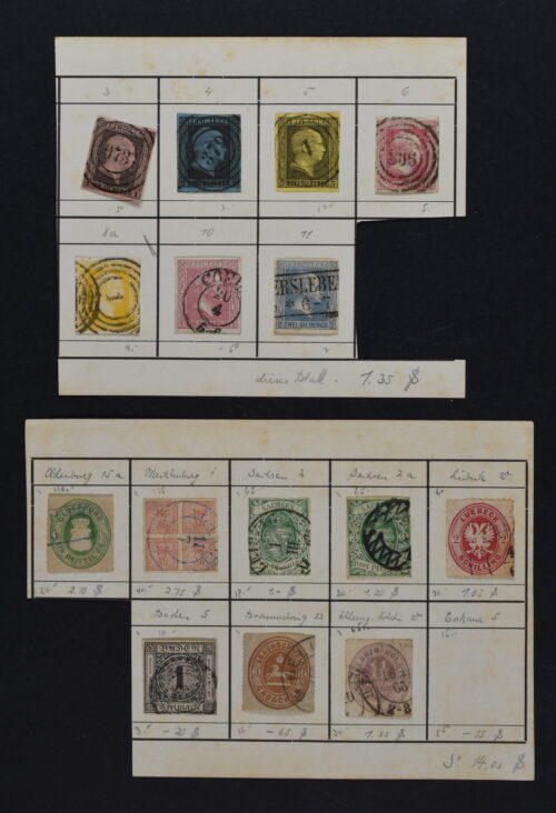 GERMANY, GROUP OLD STATES ON PAGES / <i>Deutschland, Sammlung altdeutscher Staaten auf Albumseiten</i>