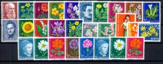 SWITZERLAND, FLOWERS PRO JUVENTUTE 1958-63, MNH <i>Schweiz, Blumen Pro Juventute 1958–63, postfrisch</i>