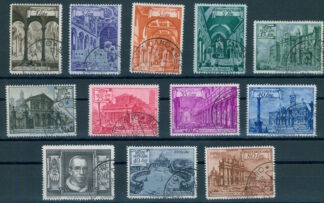 VATICAN CITY, BASILICS and POPE PIUS XII FULL SET 1949 VFU / <i>Vatikanstadt, Basiliken und Papst Pius XII., vollständiger Satz 1949, sehr schön gestempelt</i>